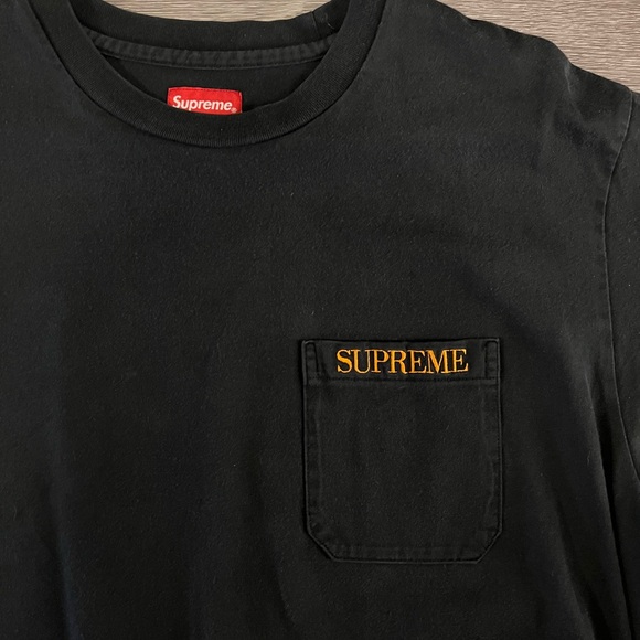 Supreme / XL / Embroidered Logo Pocket Tee - Picture 3 of 5